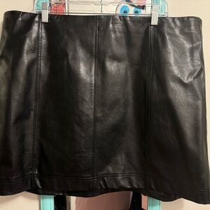 Wild Fable Black Leather Skirt